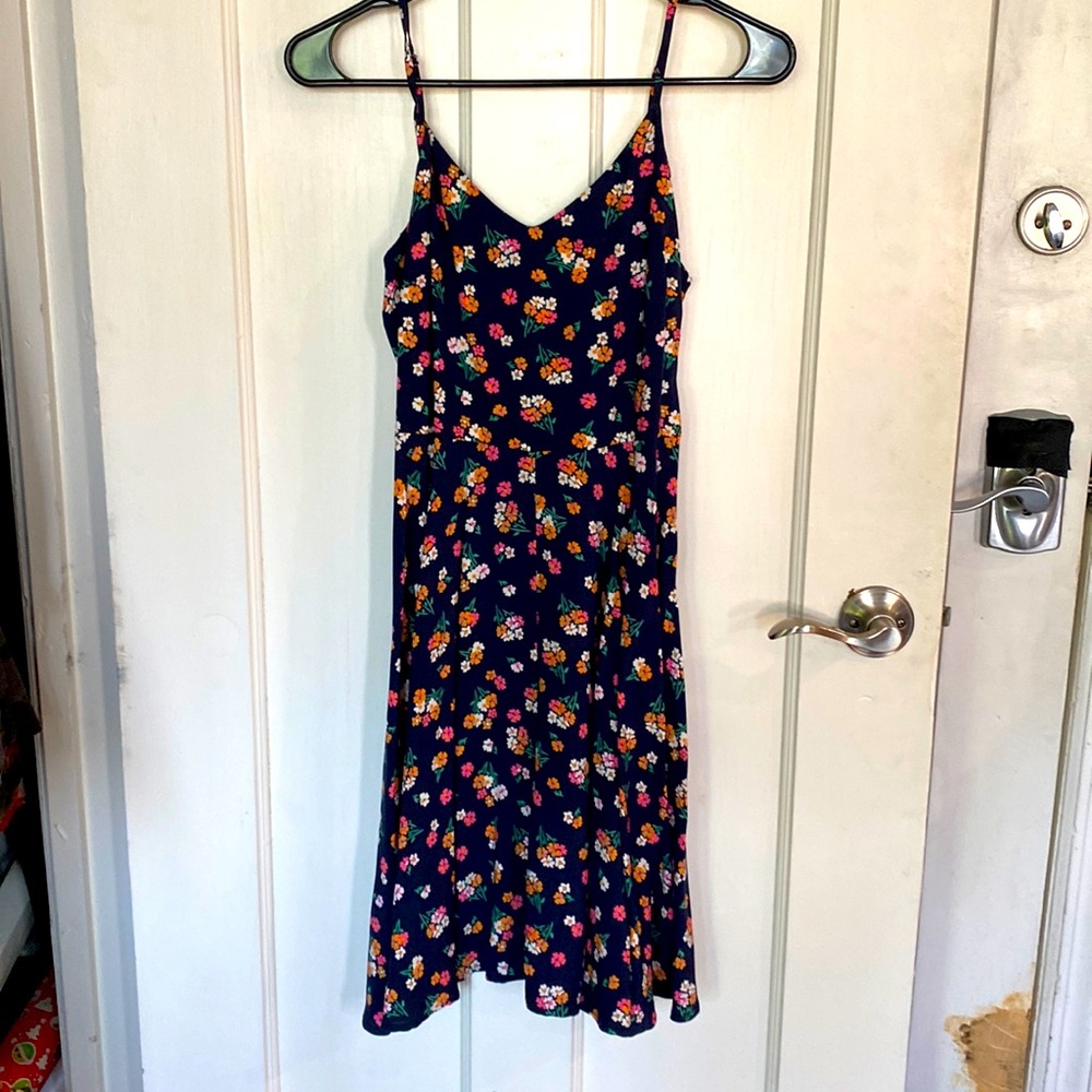 Gap navy blue floral sundress gap size xs